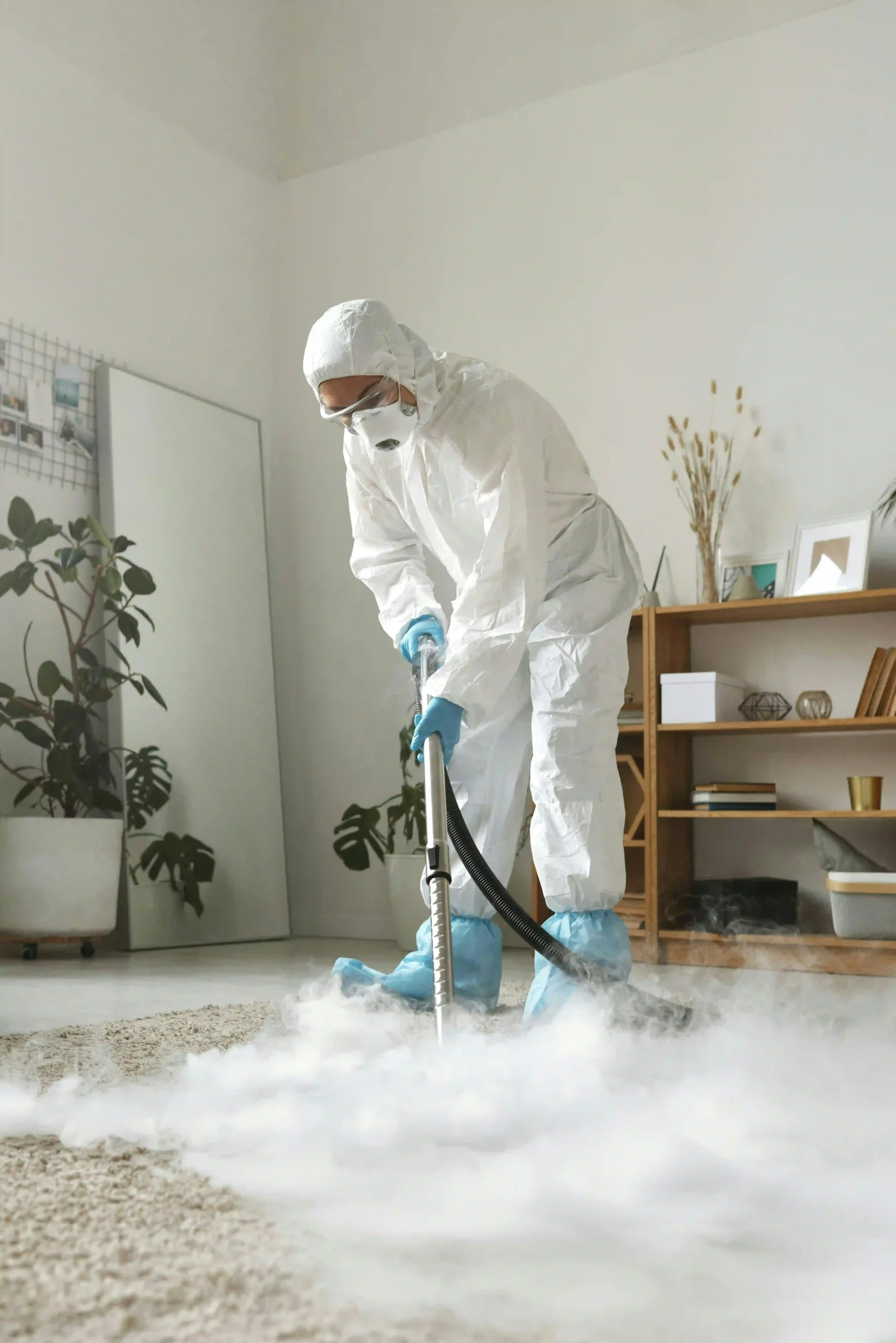 Carpet cleaner using an extraction machine