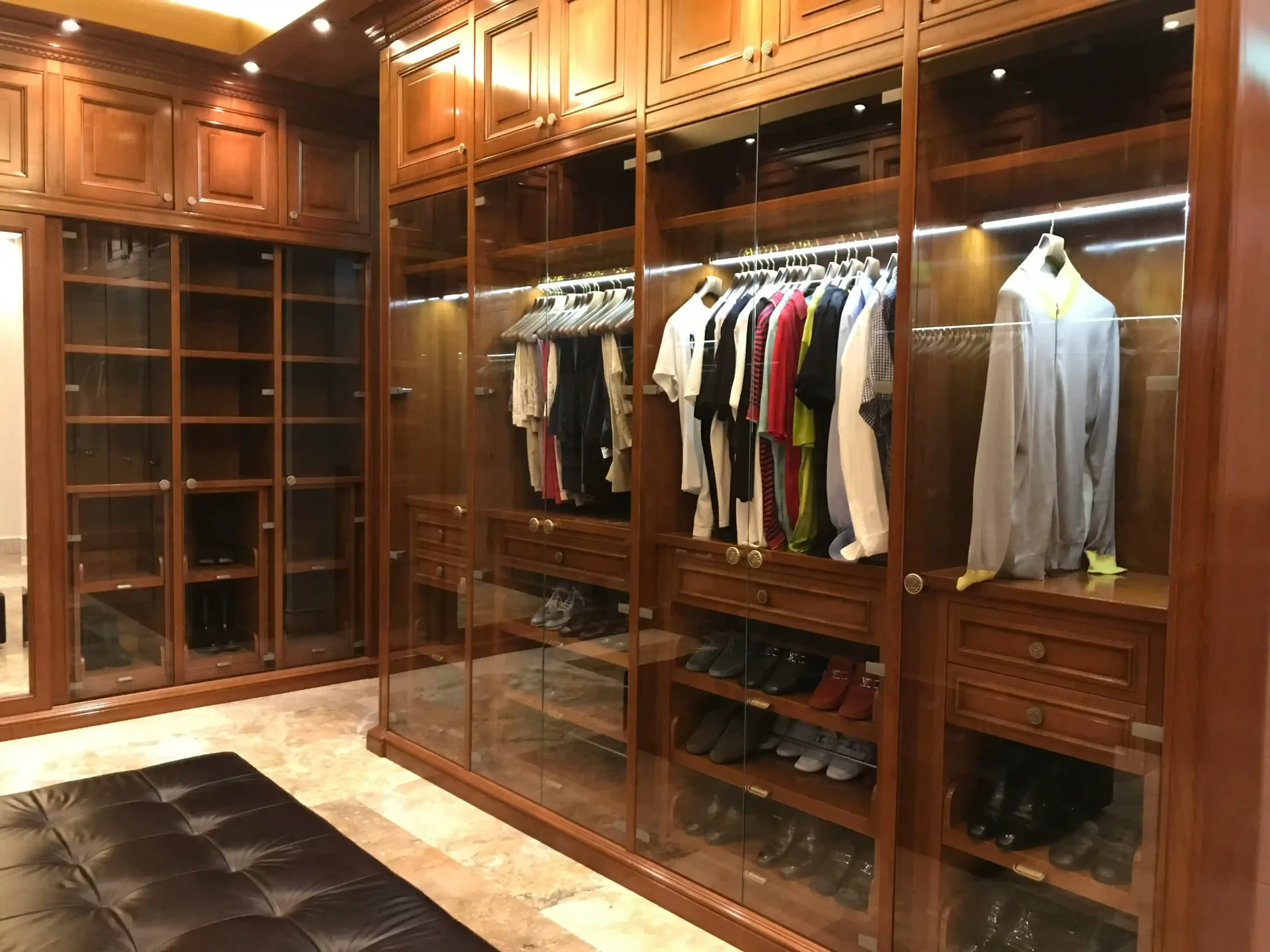 Built-in fitted wardrobe with alcove shelving, carpentry work in Essex